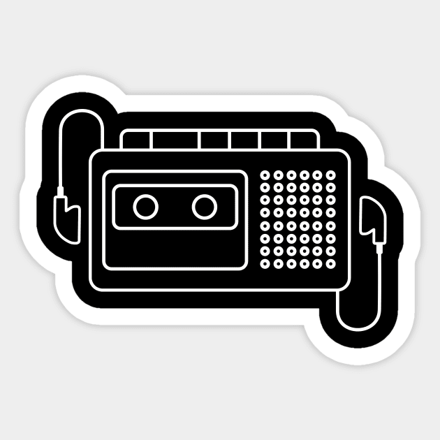 Cassette player Sticker by SadOffSky